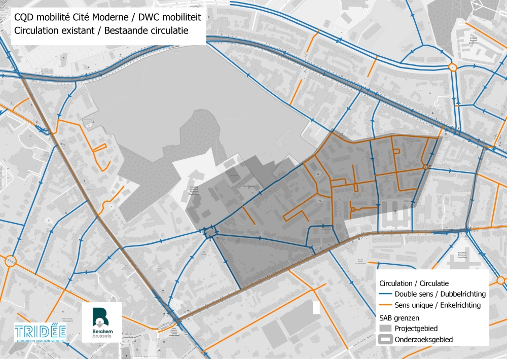 Sint Agatha Berchem circulatieplan Cité Moderne
